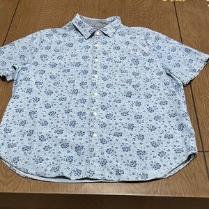 Nautica Light Blue Floral Button Down Shirt
